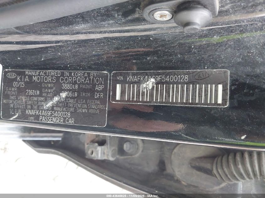 2015 Kia Forte Lx VIN: KNAFK4A69F5400128 Lot: 43640825