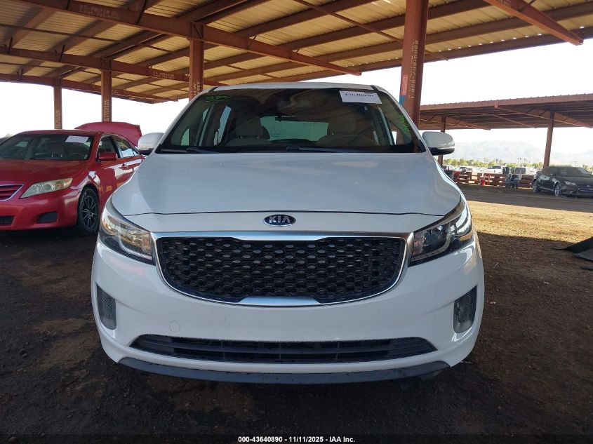 2017 Kia Sedona L VIN: KNDMA5C16H6256300 Lot: 43640890