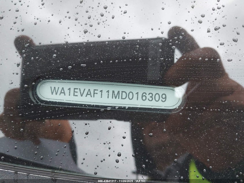 2021 Audi Q8 Premium Plus 55 Tfsi Quattro Tiptronic VIN: WA1EVAF11MD016309 Lot: 43641317