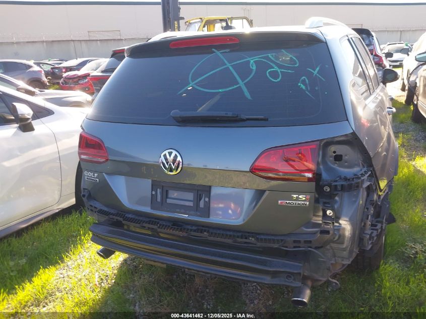 2017 Volkswagen Golf Alltrack Tsi S/Tsi Se/Tsi Sel VIN: 3VWH17AU6HM522728 Lot: 43641462