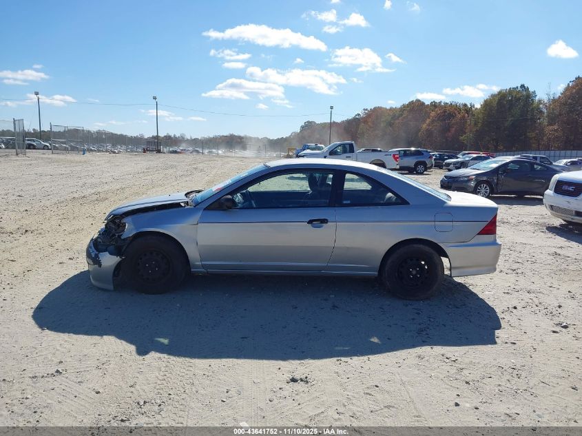 2005 Honda Civic Vp VIN: 1HGEM22125L039501 Lot: 43641752