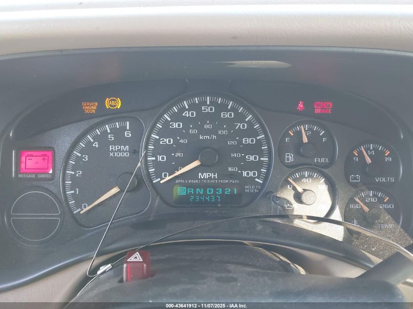 2002 Chevrolet Suburban 1500 Z71 VIN: 3GNFK16Z12G350937 Lot: 43641912