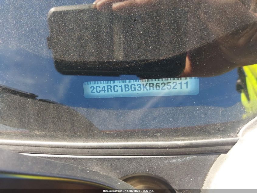 2019 Chrysler Pacifica Touring L VIN: 2C4RC1BG3KR625211 Lot: 43641931
