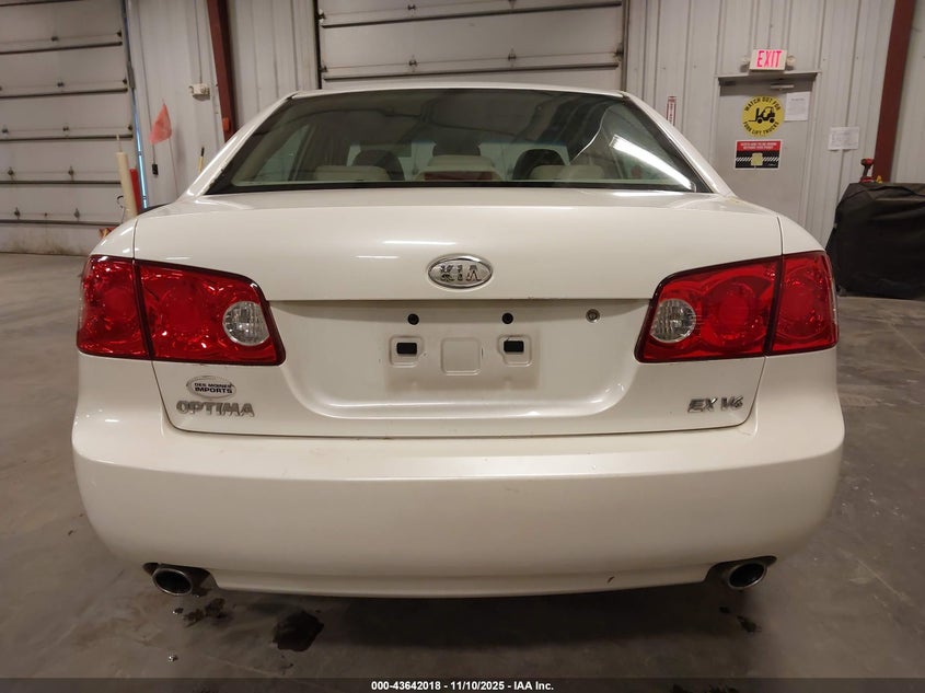 2007 Kia Optima Ex V6 VIN: KNAGE124275161742 Lot: 43642018