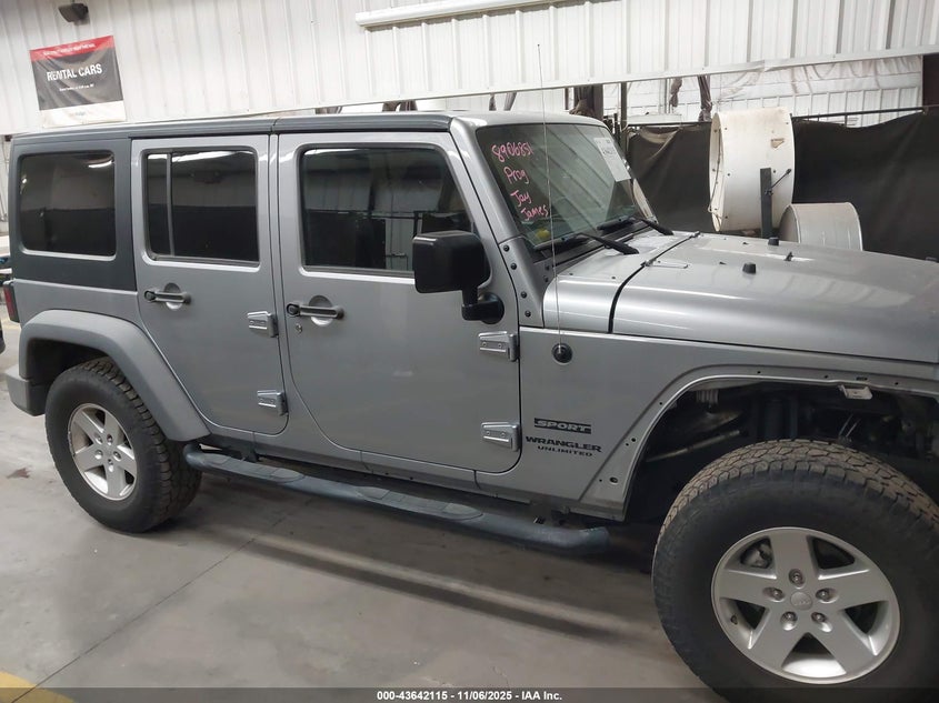 2017 JEEP WRANGLER UNLIMITED SPORT 4X4 1C4BJWDG4HL633983