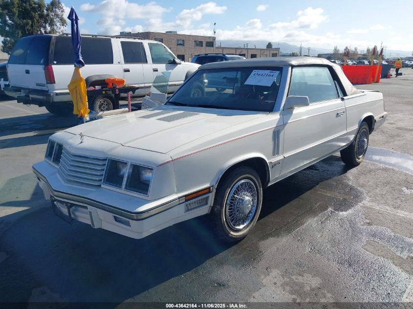 1985 Dodge 600 VIN: 1B3BV55E2FG198190 Lot: 43642164