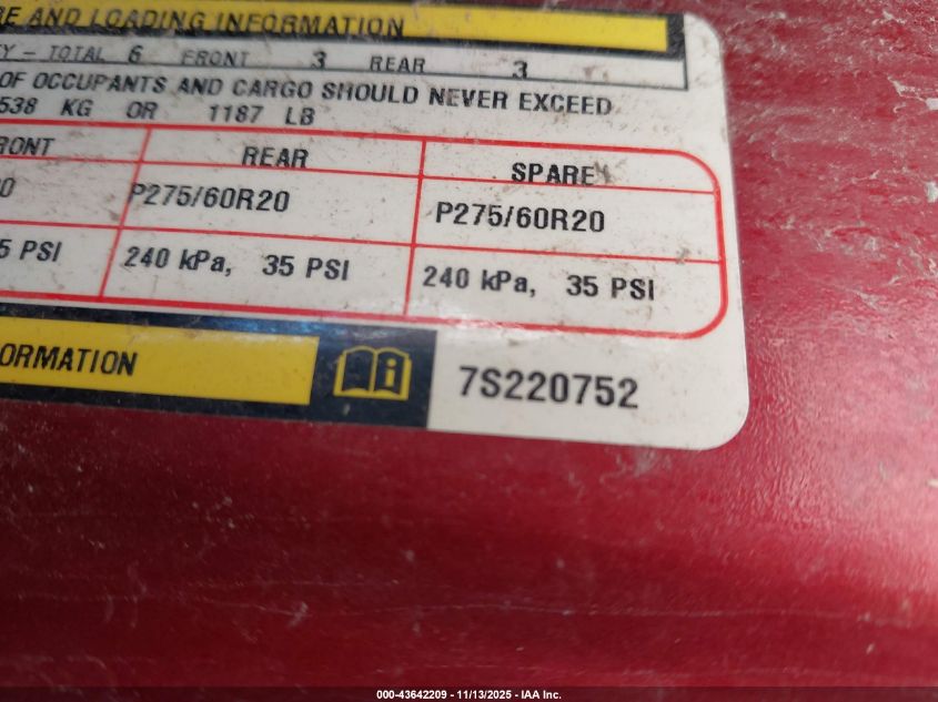 2007 Dodge Ram 1500 Slt/Trx4 Off Road/Sport VIN: 1D7HU18267S220752 Lot: 43642209