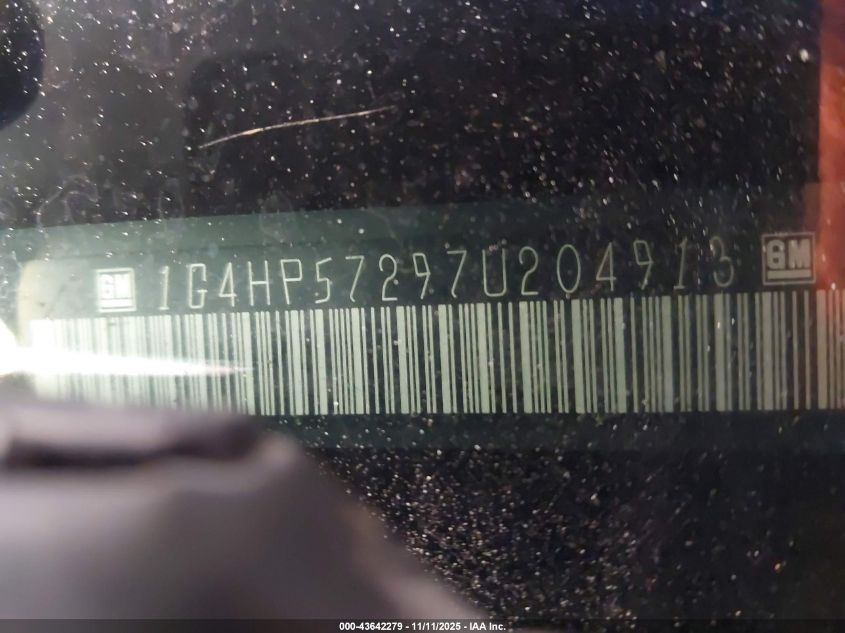 2007 Buick Lucerne Cx VIN: 1G4HP57297U204913 Lot: 43642279