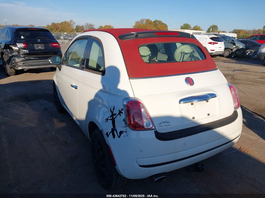 2015 Fiat 500C Pop VIN: 3C3CFFDR8FT502858 Lot: 43642762