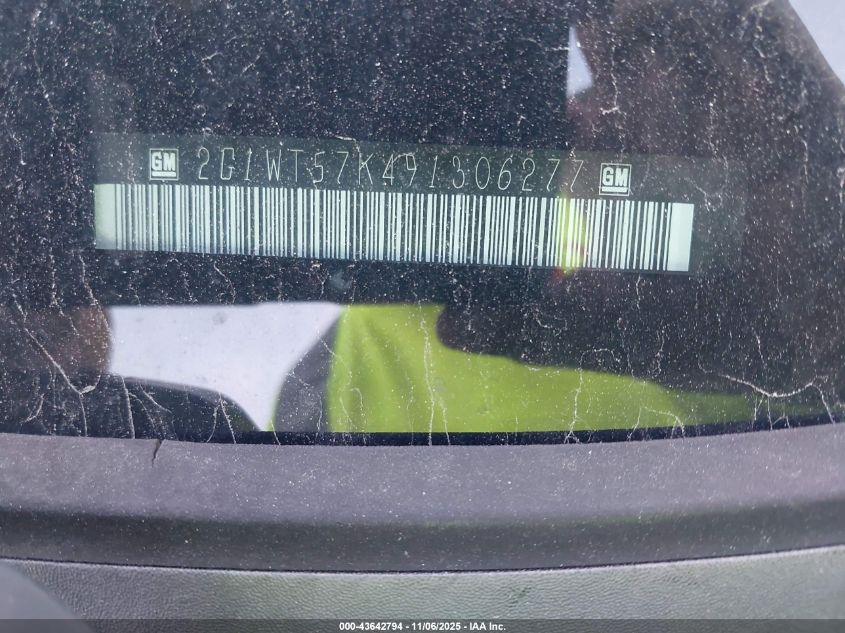 2009 Chevrolet Impala Lt VIN: 2G1WT57K491306277 Lot: 43642794