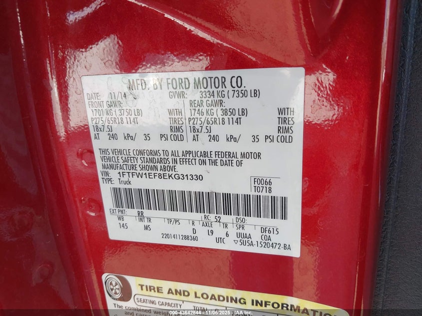 2014 FORD F-150 XLT - 1FTFW1EF8EKG31330