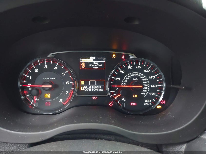 2019 SUBARU WRX LIMITED JF1VA1H64K9824671