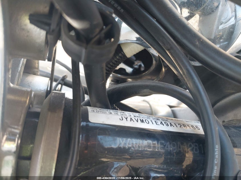 2009 Yamaha Xvs650 A/At VIN: JYAVM01E49A128166 Lot: 43643039