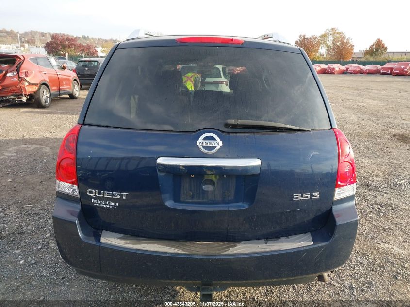 2009 Nissan Quest 3.5 S VIN: 5N1BV28U49N102409 Lot: 43643205