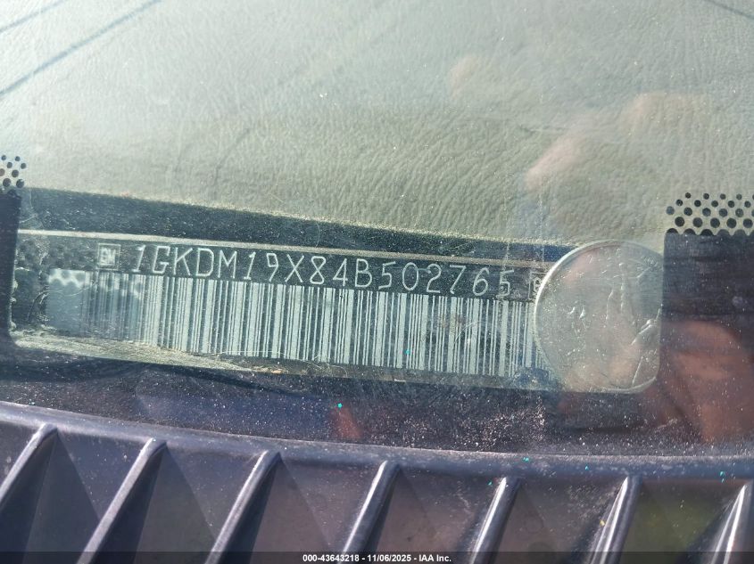2004 GMC Safari VIN: 1GKDM19X84B502765 Lot: 43643218