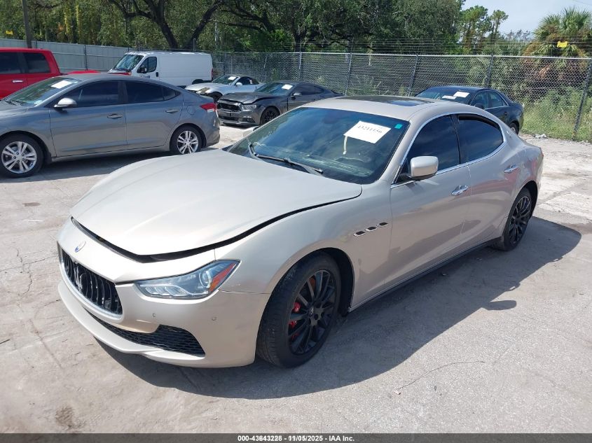 2014 Maserati Ghibli S Q4 gold sedan gasoline ZAM57RTA7E1094398 photo #3