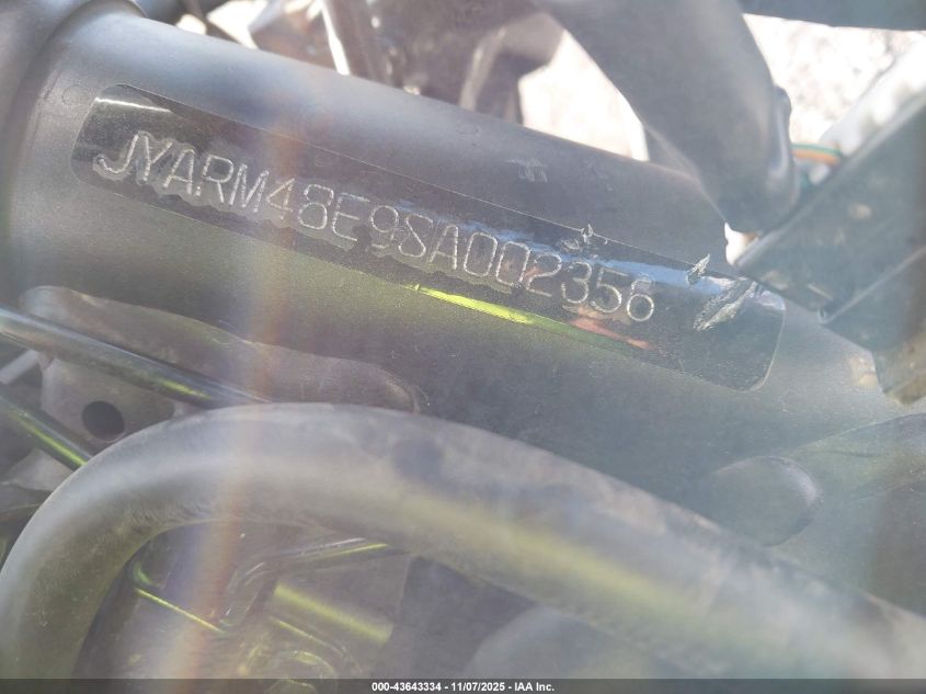 2025 Yamaha Mtn690 VIN: JYARM48E9SA002356 Lot: 43643334