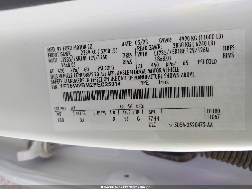 2023 Ford F-250 - 1FT8W2BM2PEC25014