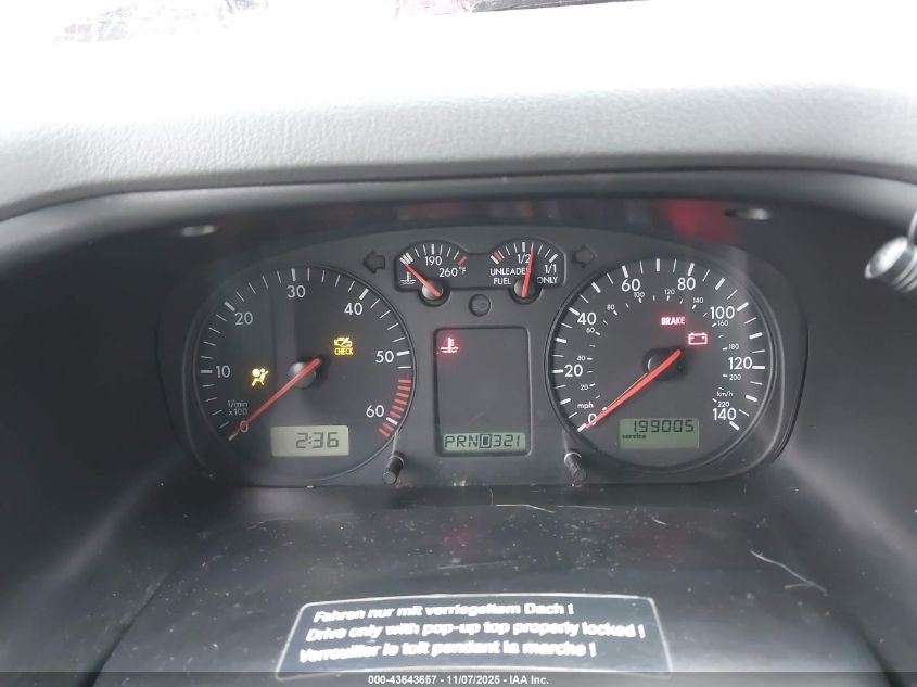 2000 Volkswagen Eurovan Mv VIN: WV2NH4708YH151761 Lot: 43643657