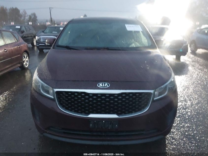 2017 Kia Sedona Lx VIN: KNDMB5C19H6254179 Lot: 43643714