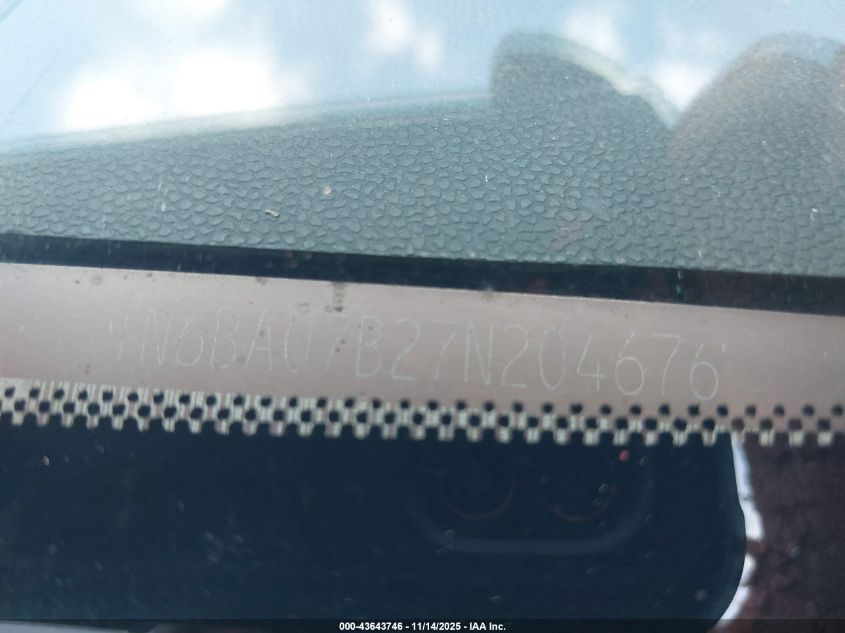 2007 Nissan Titan Se VIN: 1N6BA07B27N204676 Lot: 43643746