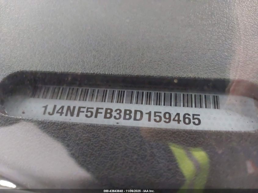 2011 Jeep Compass Limited VIN: 1J4NF5FB3BD159465 Lot: 43643848