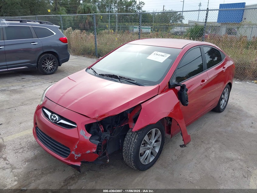 2014 HYUNDAI ACCENT GLS KMHCU4AE6EU595581