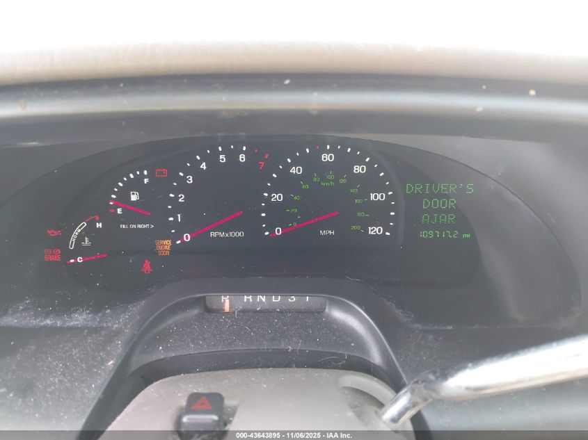 2000 Lincoln Continental VIN: 1LNHM97V2YY873884 Lot: 43643895