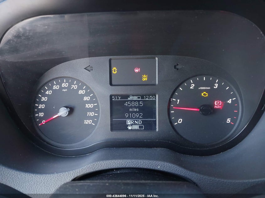 2019 Mercedes-Benz Sprinter 2500 Standard Roof V6 VIN: WD4PF0CD1KP041751 Lot: 43644896