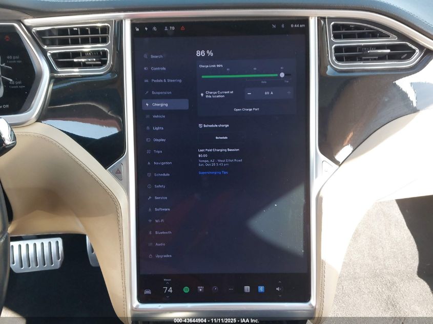 2012 Tesla Model S Signature VIN: 5YJSA1DN6CFS00369 Lot: 43644904