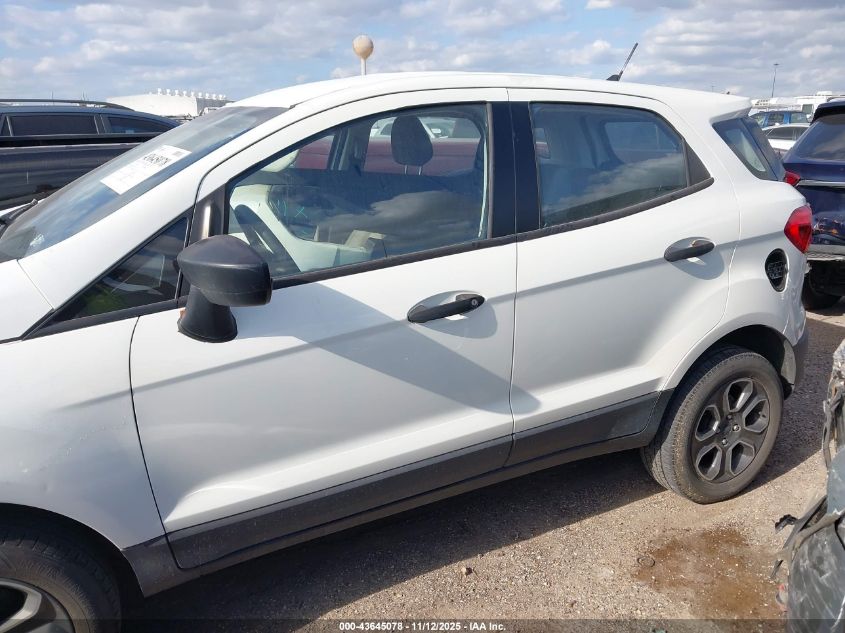 2022 Ford Ecosport S VIN: MAJ6S3FL7NC467001 Lot: 43645078