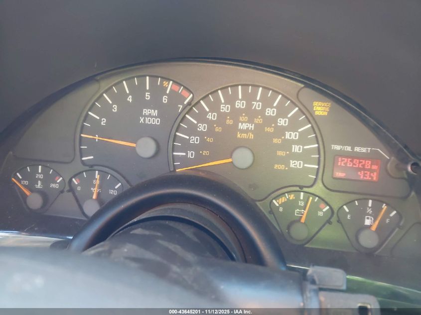 2001 Pontiac Firebird VIN: 2G2FS32K512111796 Lot: 43645201