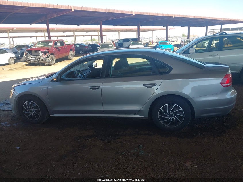 2013 VOLKSWAGEN PASSAT 2.5L S - 1VWAP7A31DC134650