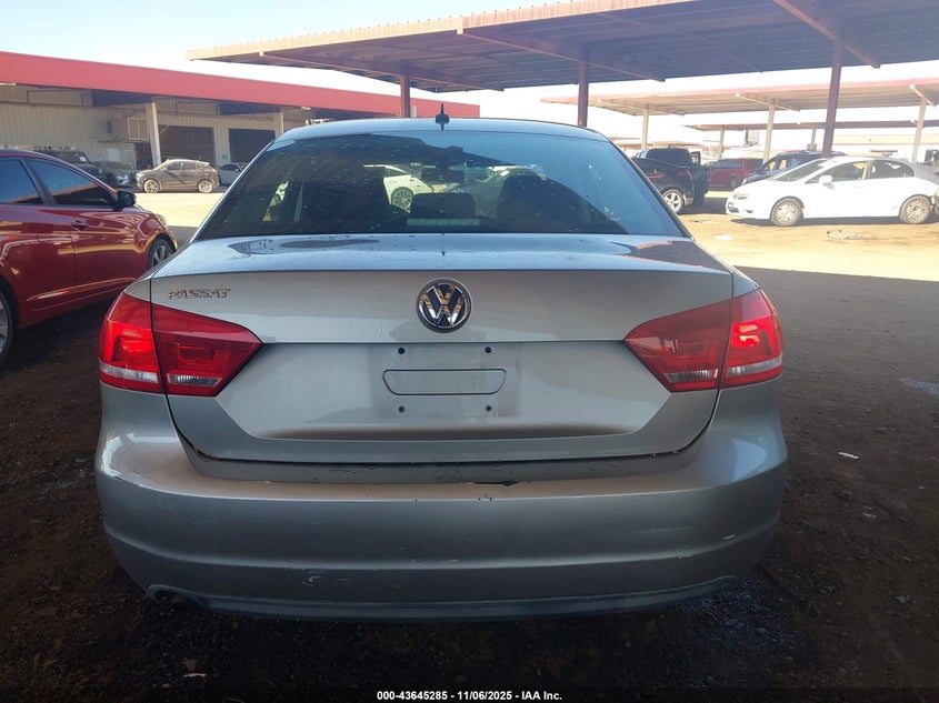 2013 VOLKSWAGEN PASSAT 2.5L S - 1VWAP7A31DC134650