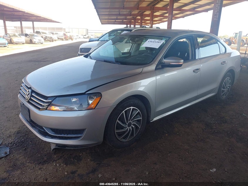 2013 VOLKSWAGEN PASSAT 2.5L S - 1VWAP7A31DC134650