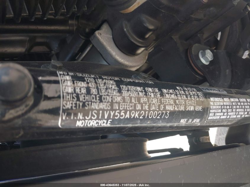 2019 Suzuki Vz1500 VIN: JS1VY55A9K2100273 Lot: 43645353