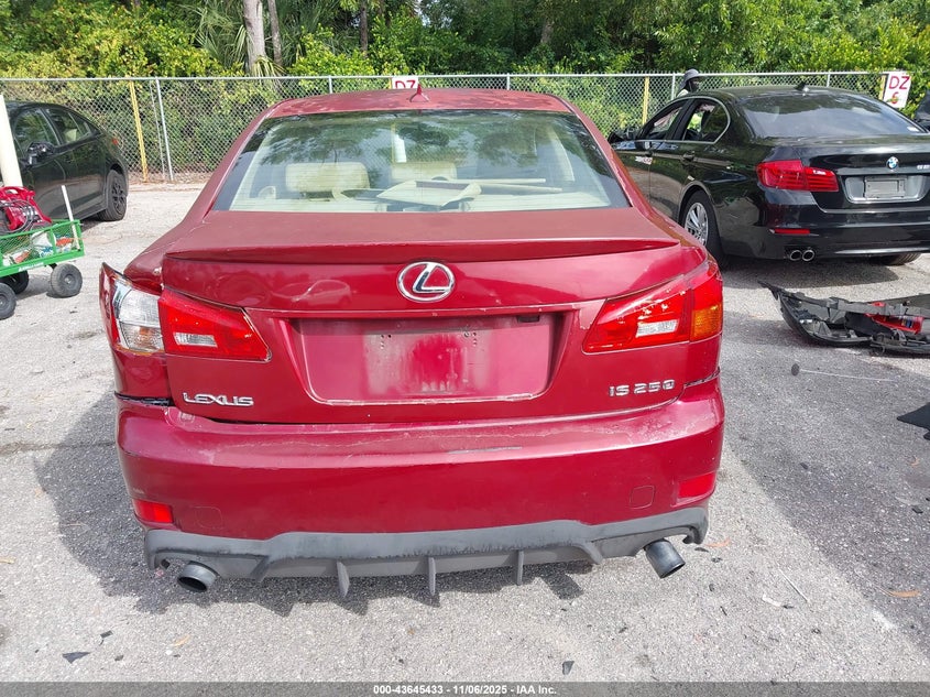 2008 Lexus Is 250 VIN: JTHBK262685054133 Lot: 43645433