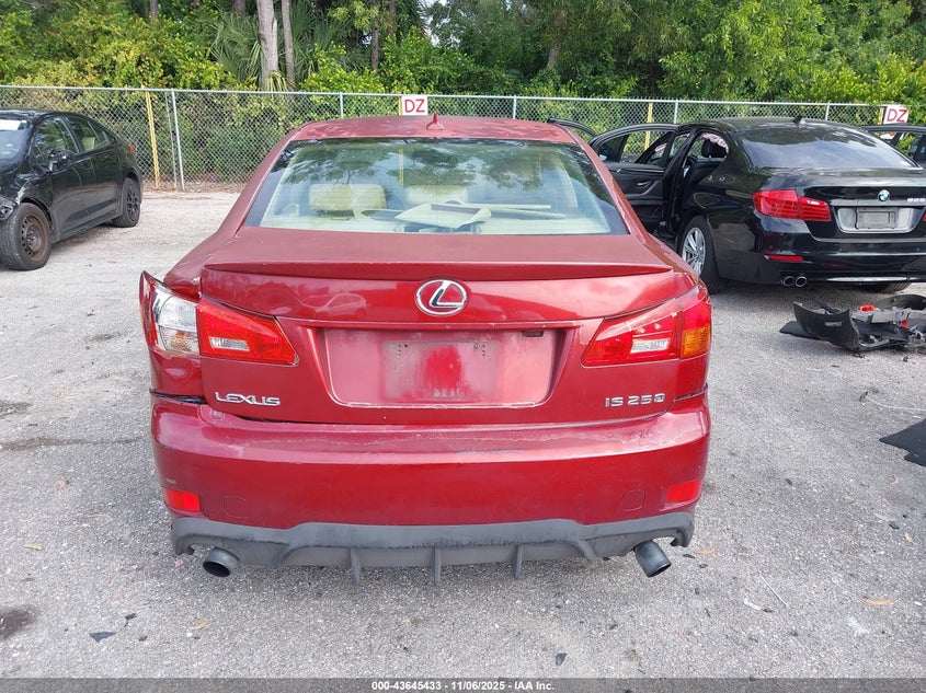 2008 Lexus Is 250 VIN: JTHBK262685054133 Lot: 43645433