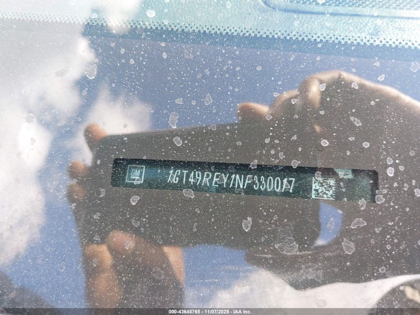 2022 GMC Sierra K2500 Denali VIN: 1GT49REY1NF330017 Lot: 43645765