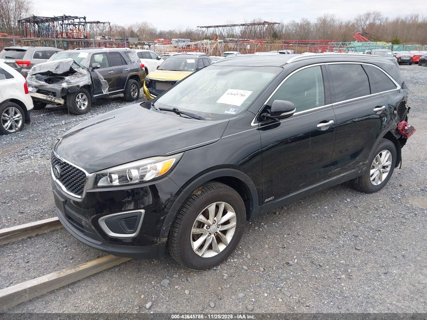 Vin: 5xypgda31gg022930, lot: 44140985, kia sorento 2.4l lx 20162