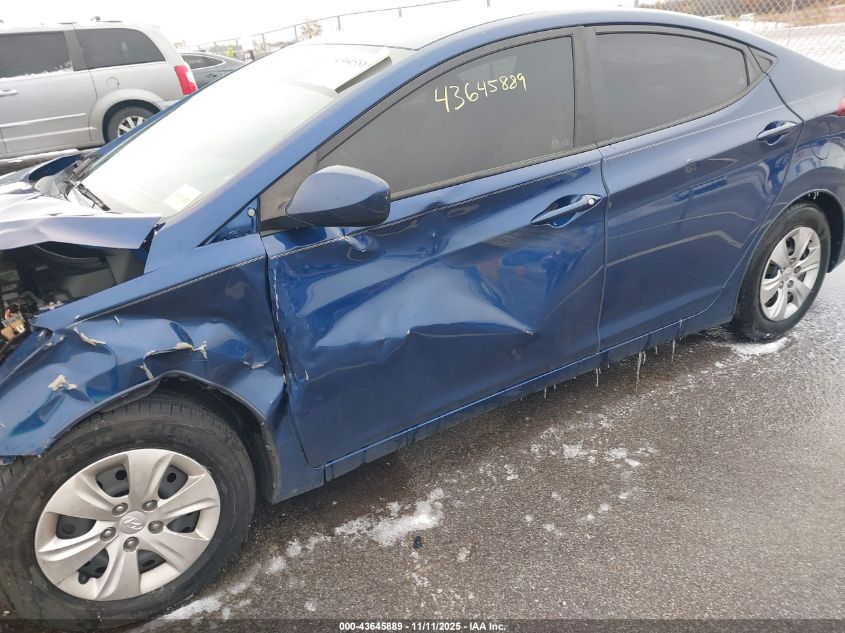 2016 Hyundai Elantra Se VIN: 5NPDH4AE0GH664047 Lot: 43645889