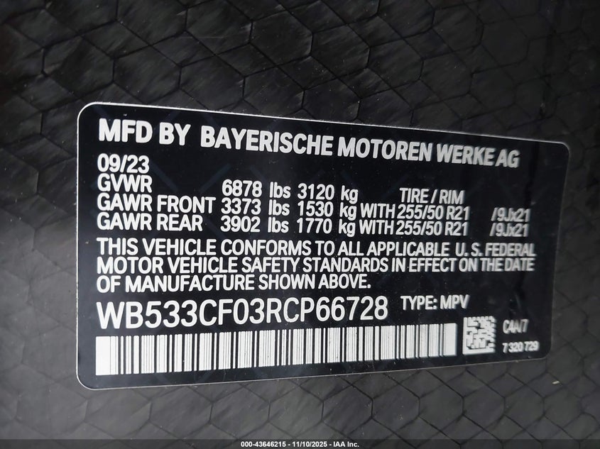 WB533CF03RCP66728 2024 BMW IX photo no. 9