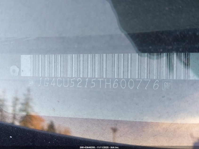 1996 Buick Park Avenue Ultra VIN: 1G4CU5215TH600776 Lot: 43646358