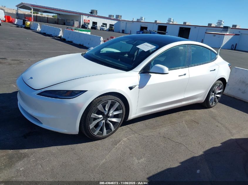 2025 Tesla Model 3 Long Range All-Wheel Drive VIN: 5YJ3E1EB6SF938863 Lot: 43646372