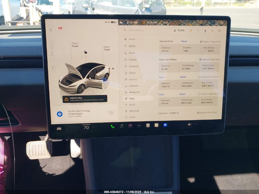 2025 Tesla Model 3 Long Range All-Wheel Drive VIN: 5YJ3E1EB6SF938863 Lot: 43646372