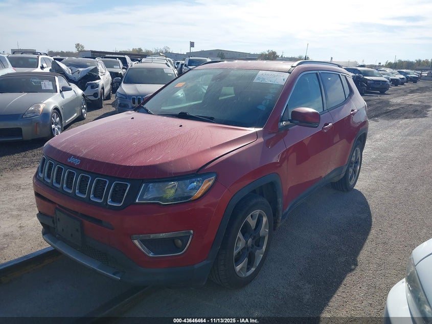 Vin: 3c4njccb0kt662538, lot: 44141663, jeep compass limited fwd 20192