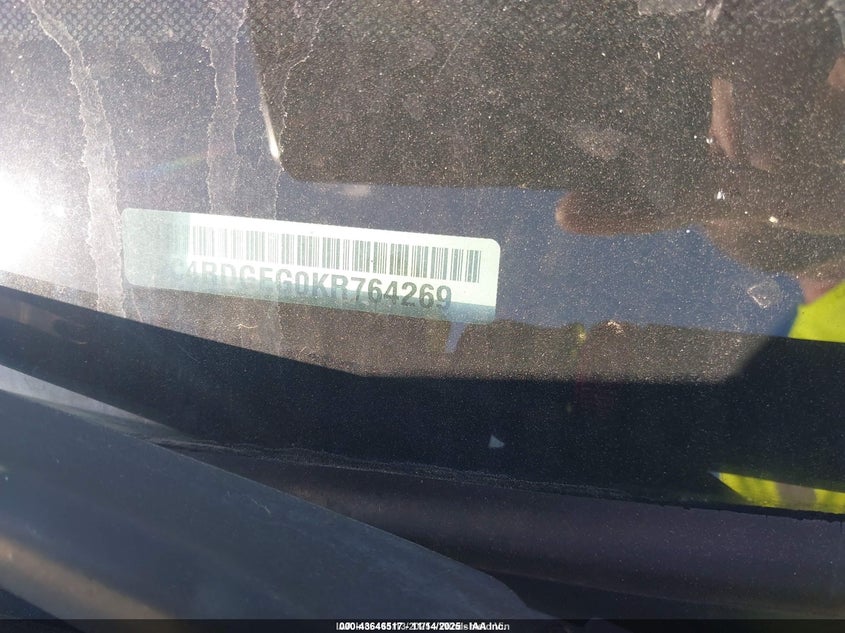 2019 Dodge Grand Caravan Gt VIN: 2C4RDGEG0KR764269 Lot: 43646517