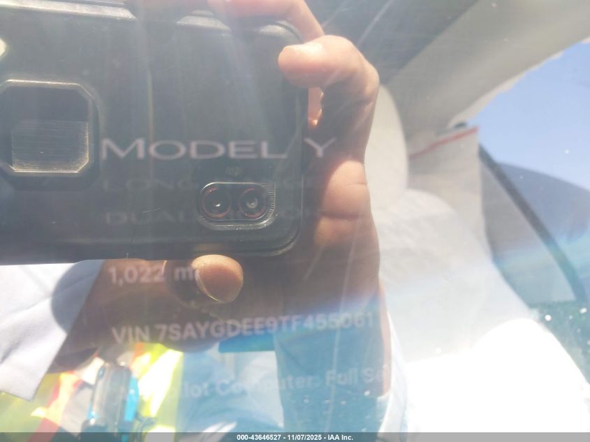 2026 Tesla Model Y Long Range Dual Motor All-Wheel Drive/Long Range Launch Series VIN: 7SAYGDEE9TF455061 Lot: 43646527