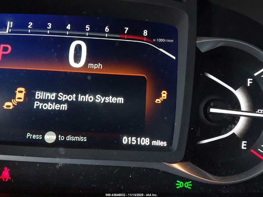 2025 Honda Passport Awd Ex-L VIN: 5FNYF8H53SB019663 Lot: 43646532