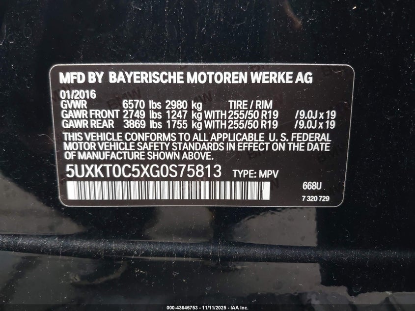 5UXKT0C5XG0S75813 2016 BMW X5 photo no. 9